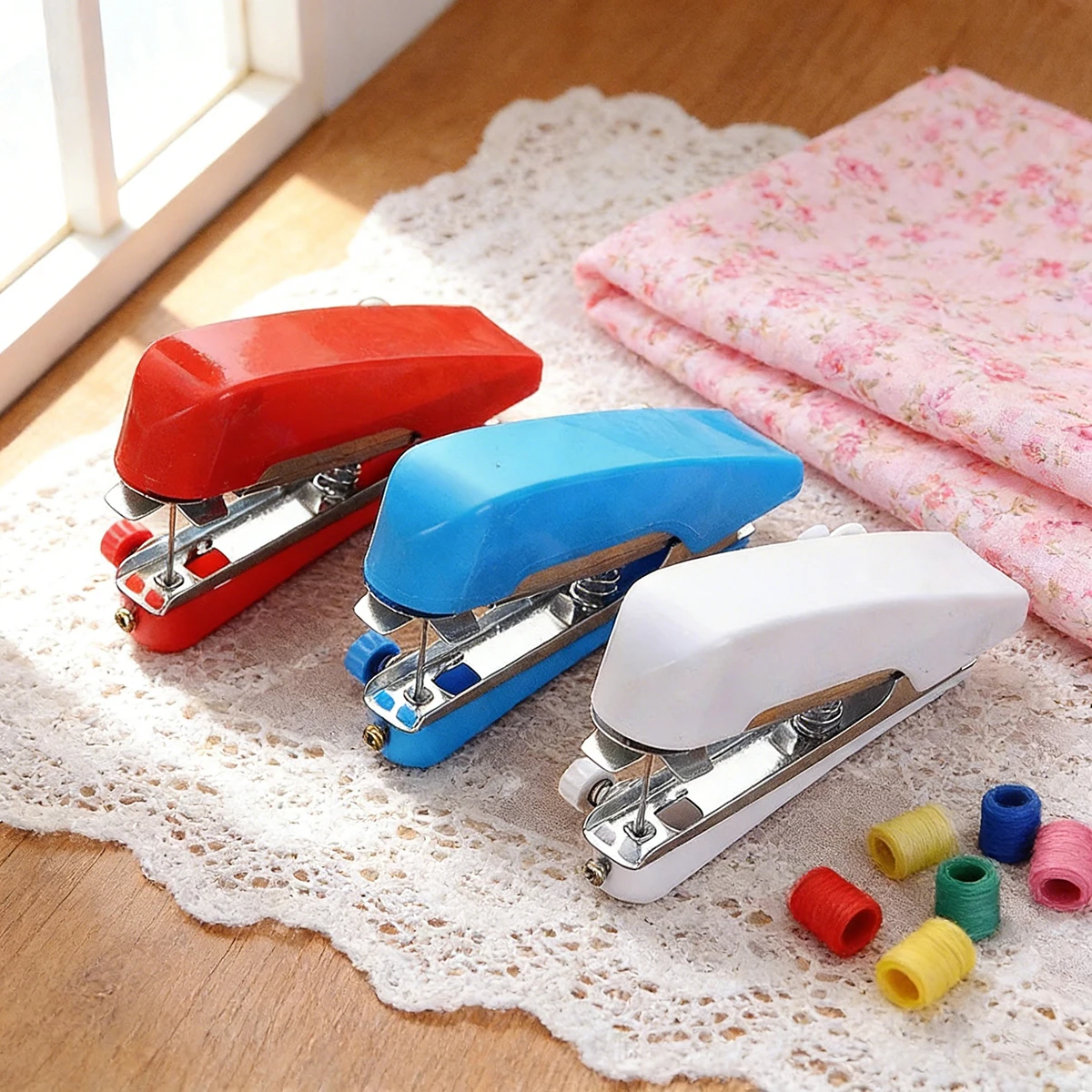 Hause Handheld Nähmaschine Protable Outdoor Reise Kleidung Stoffe DIY Stitchin Nähen Werkzeug Mini Manuelle Stich Handarbeit Maschine