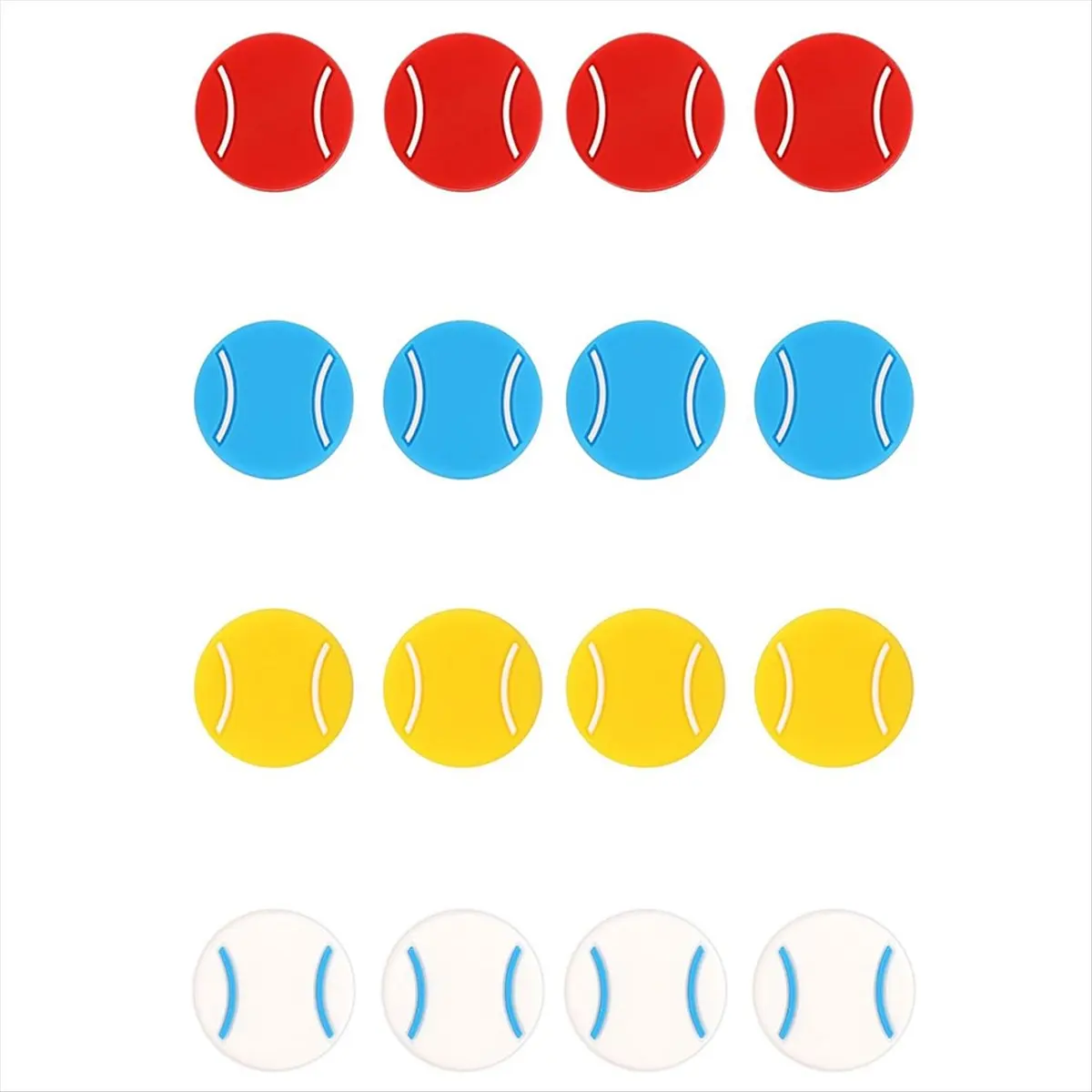 L79A 16pcs Tennis Racket Dampeners, Soft Silicone Racquet Vibration Damper Cute Pattern Shock Absorbers Tennis Accessories view 2