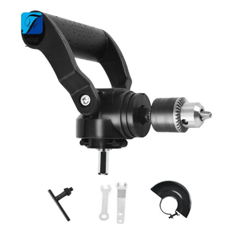 

A55F-Right Angled Drill Attachment With 90 Degree Chuck And Handle For Woodworking