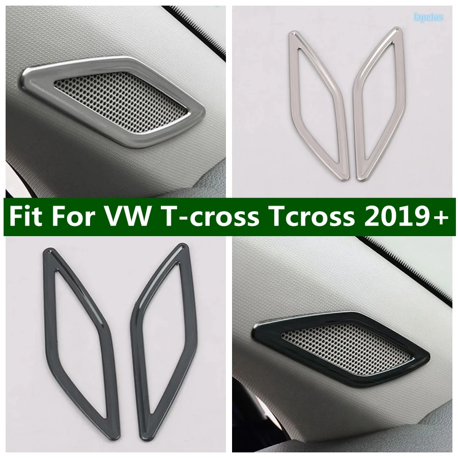 

Dashboard A Pillar Speaker Audio Bezel Stickers Ring Decoral Frame Trim Cover For VW T-cross Tcross 2019 - 2022 Car Accessories