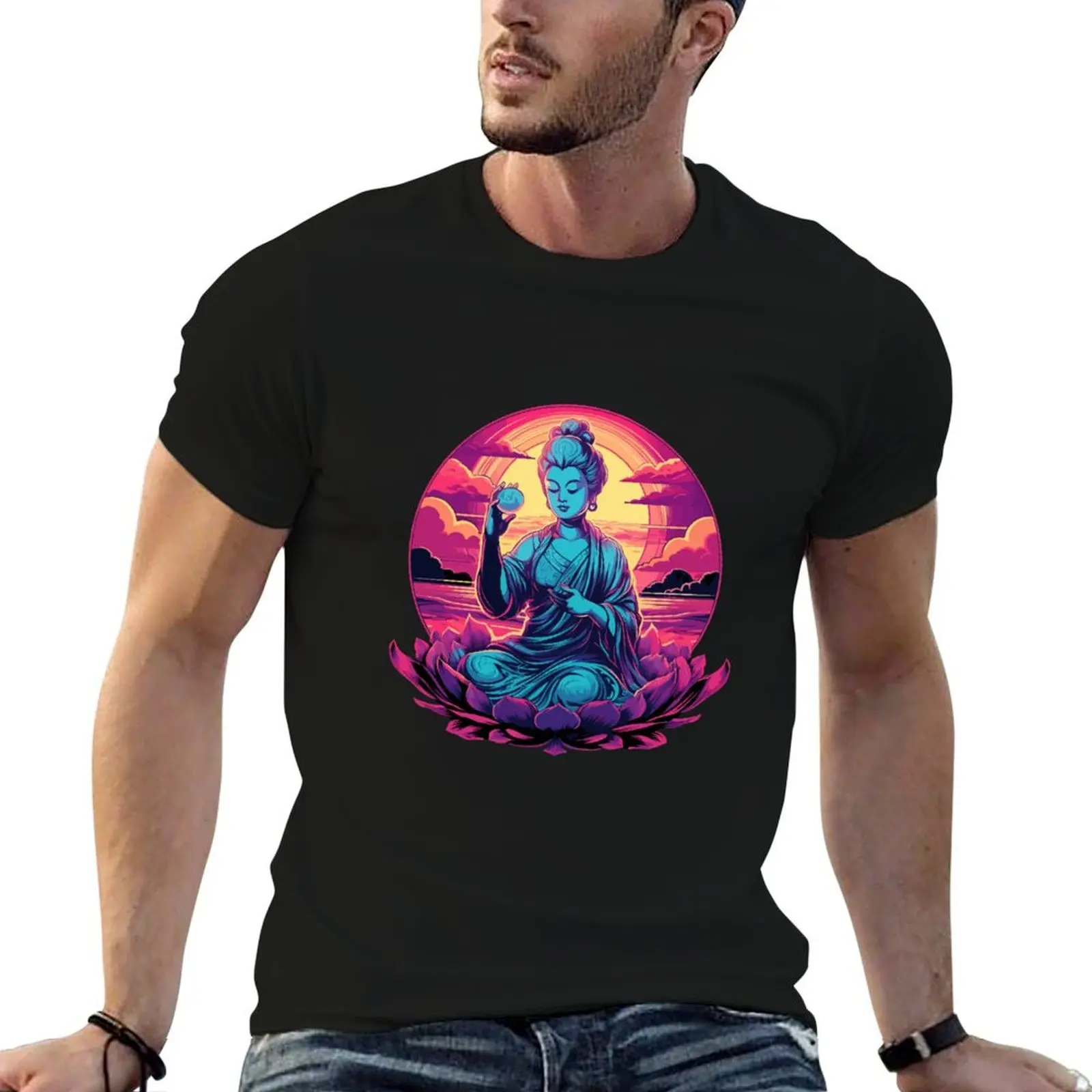 Quan Yin - T-shirt Déesse de la compassion, haut d'été léger et respirant