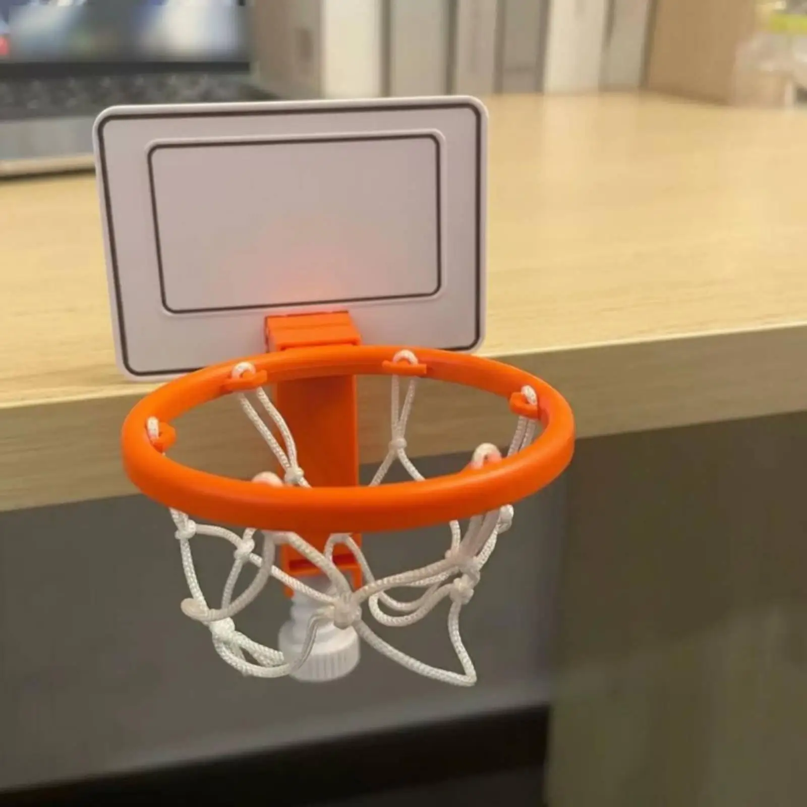 Lightweight Mini Basketball Rim Indoor Basket Electronic Board Toy for Quick Play in Bedroom or Office