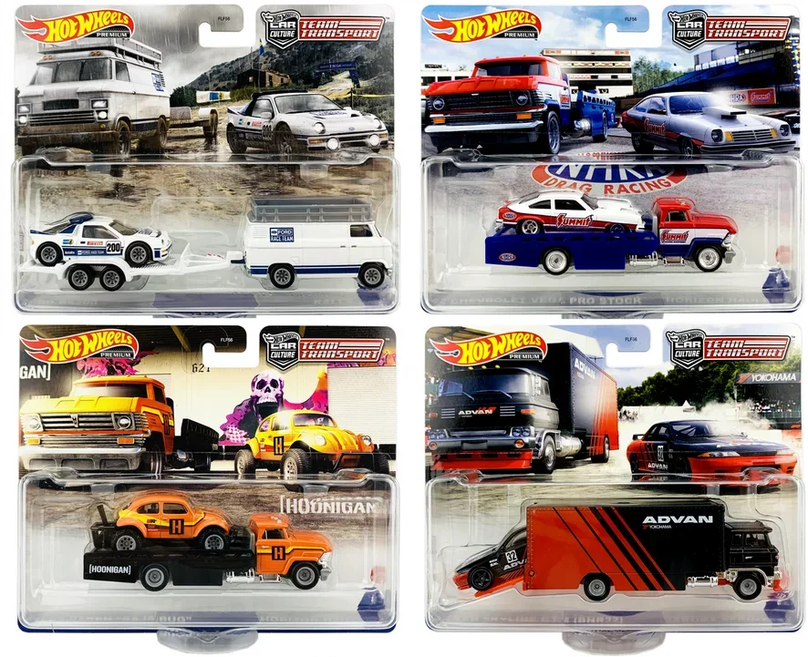 Hot Wheels Premium Car Culture Team Transport, Original, fundido a presión, 1:64 Voiture, Porsche, Sakura, Sorubter, Nissan Skyline, juguetes para