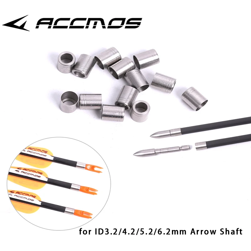 12/24/36/50pc 스테인레스 스틸 방폭 링 양궁 화살 칼라 ID3.2/4.2/5.2... - 5