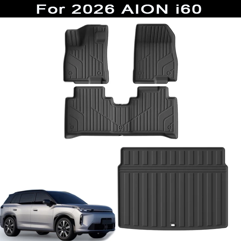 Wholesale Car Floor Mats for 2026 AION i60 Cargo Liner Waterproof Foot Pad TPE Floor Liners 3D Trunk Mats