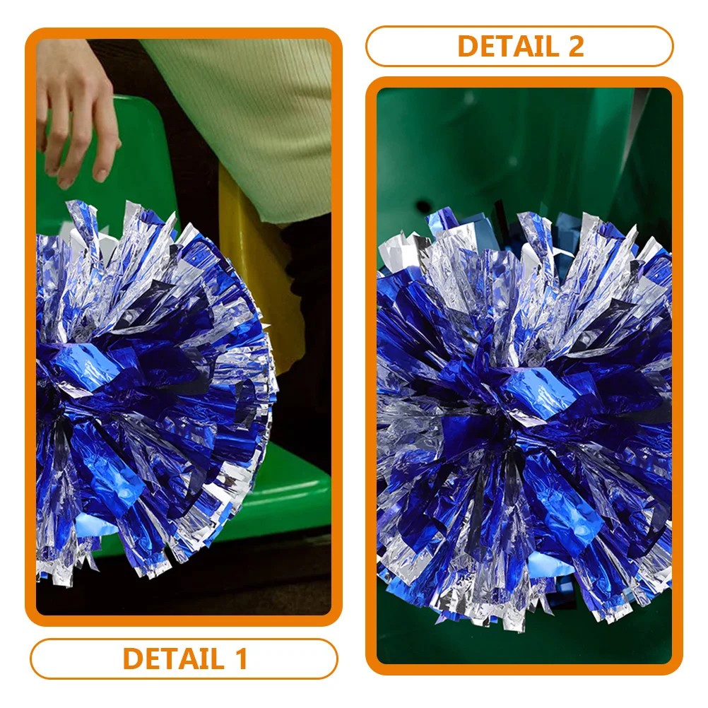 

6pcs Dance Pom Poms Colorful Cheerleader Props For Sports Events Portable Reusable Cheering Supplies