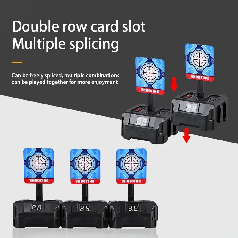 The electronic scoring target can be assembled into multiple toy gun shooting training targets, and the practice target is small