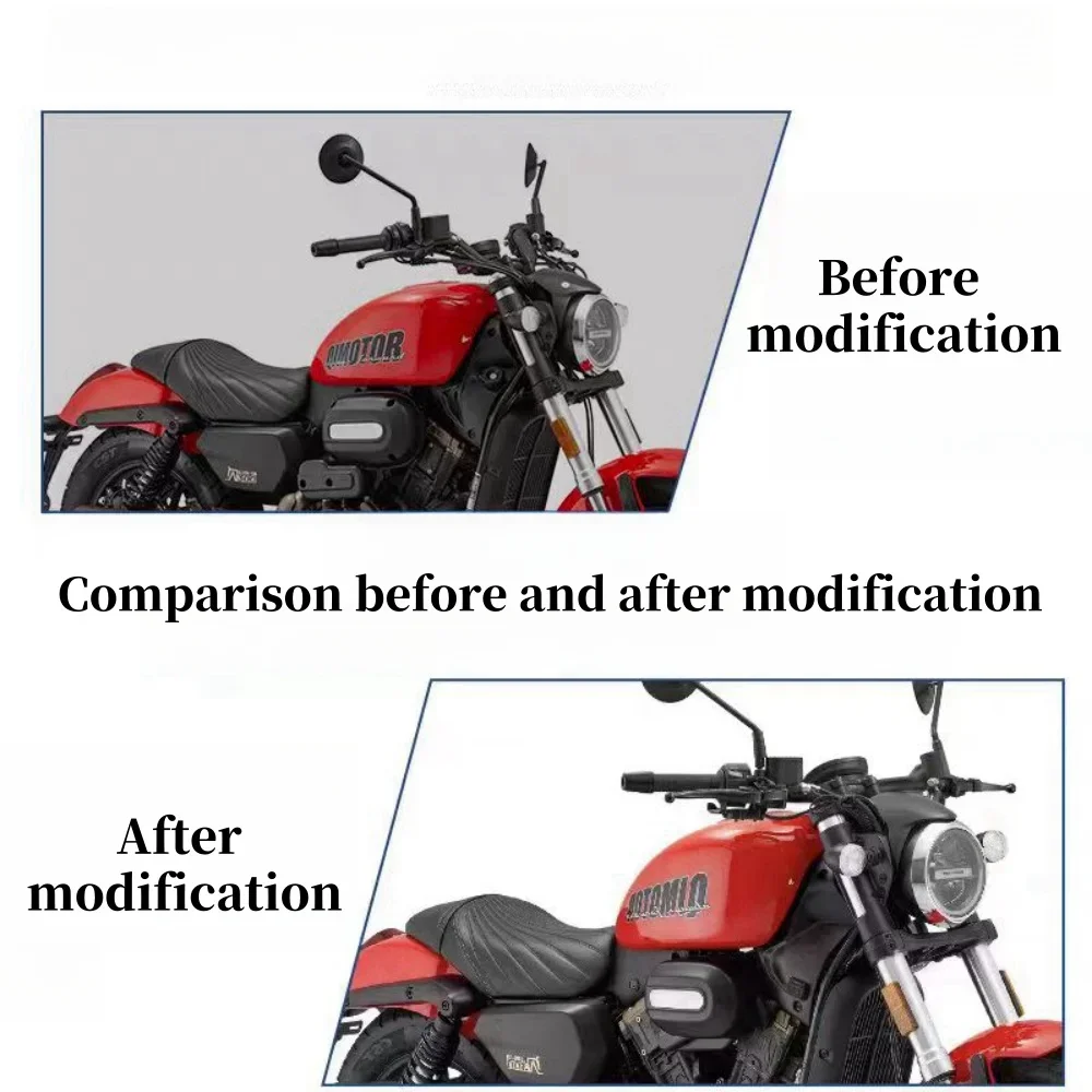 مناسبة لمقاود الدراجات النارية المعدلة QJMOTOR SRV300، ومقود بكلمة واحدة، ومقاود مسطحة أوتوماتيكية SRV300