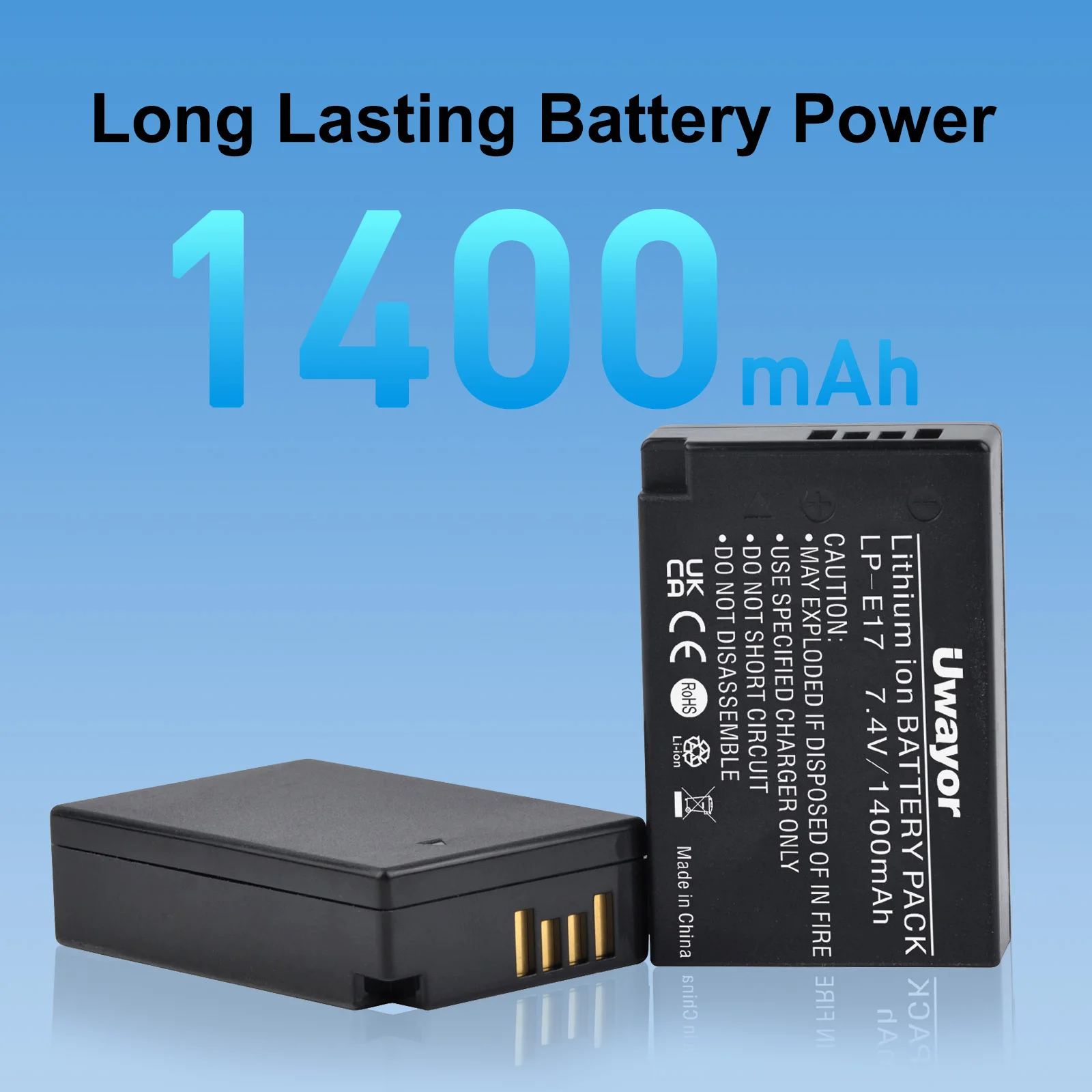 1400mAh UWayor LP-E17 LPE17 LP E17 Battery + LCD USB Dual Charger for Canon EOS R10 EOS R50 R100 R8 EOS RP 200D II M6 Mark II