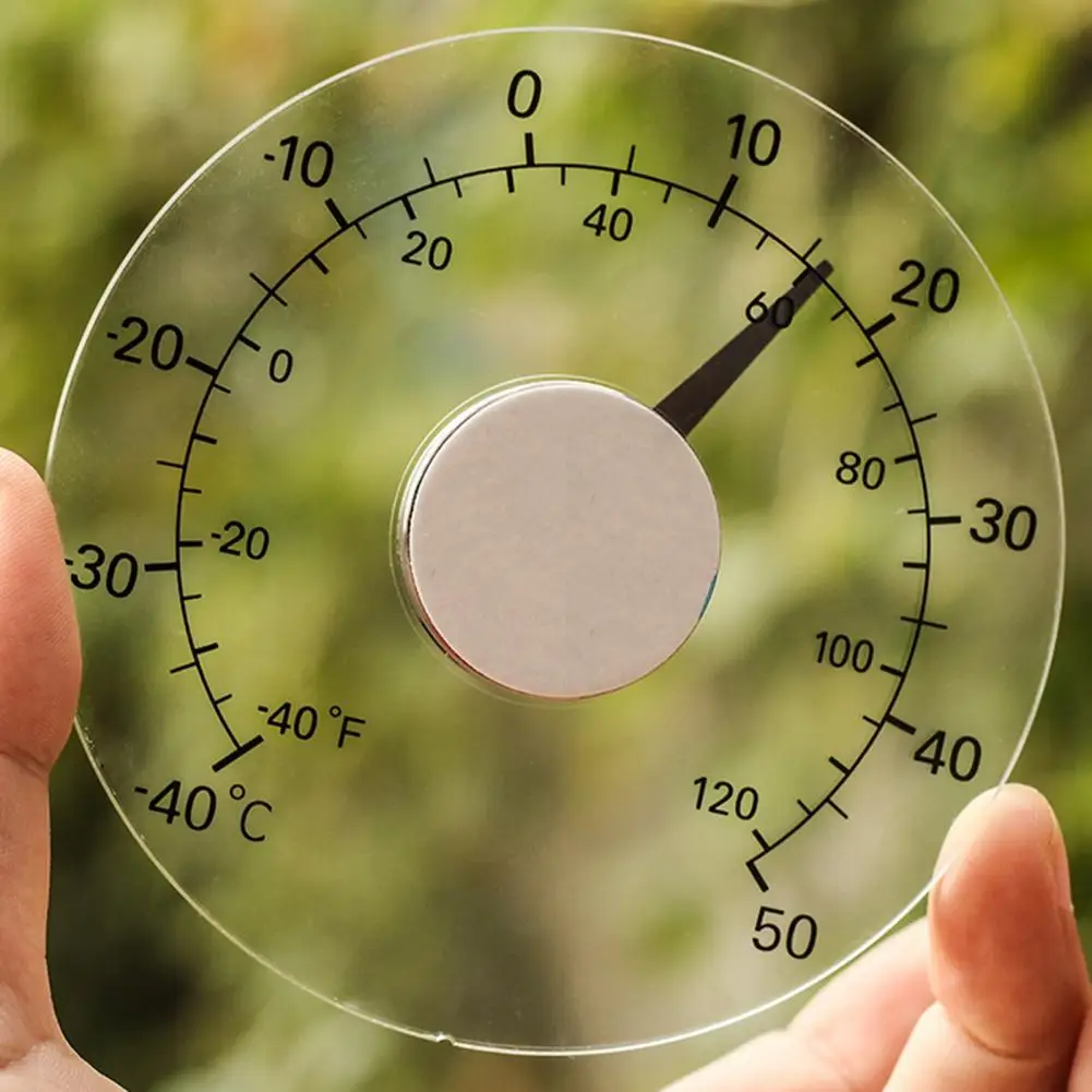 Outdoor Thermometer Water-proof Transparent Bimetal Thermometer Acrylic Accuracy Greenhouses Thermometer Household Supplies