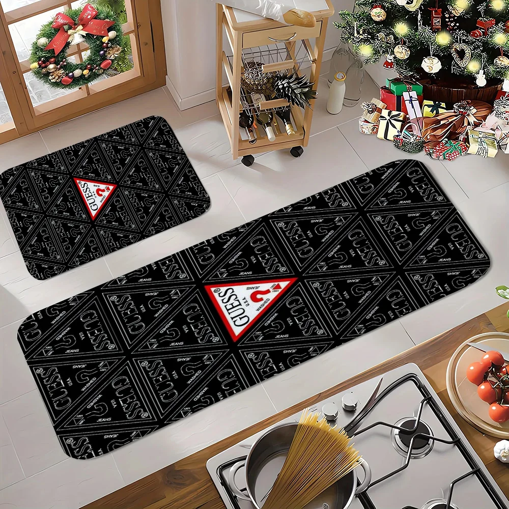 GUESS LOGO Aesthetic Carpet for Bedroom Bath Mat Kitchen Rug Living Room Mat Cute Room Decor Carpet Entrance of House Doormat