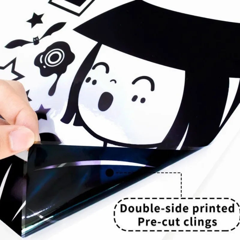 Halloween Giant Ghost Monster Ghost Window Stickers Witch Skeleton Halloween Party Decoration Static Glass Stickers