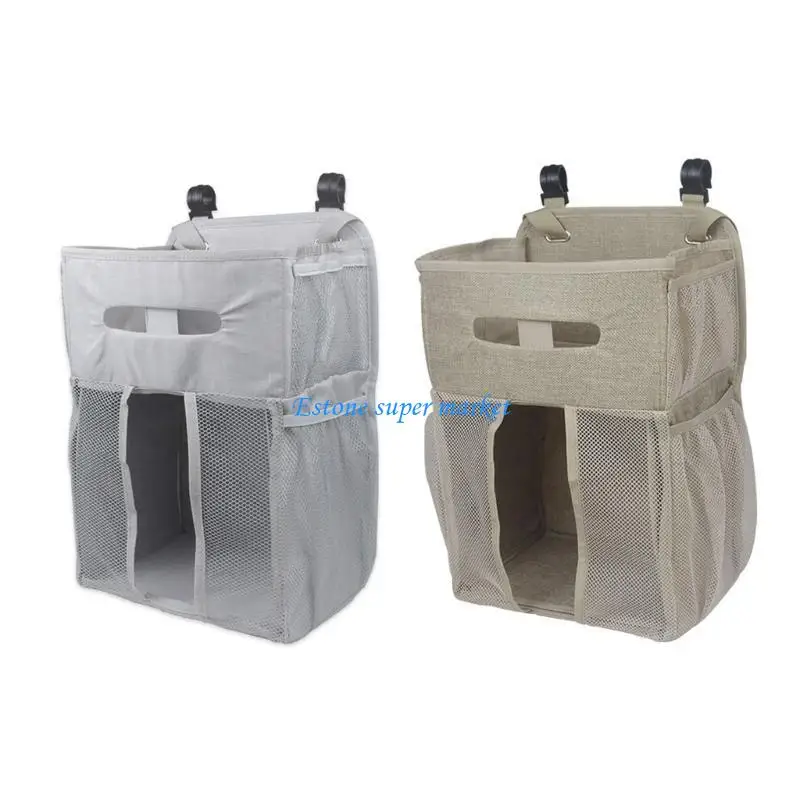 090B حقيبة تخزين ألعاب الأطفال حديثي الولادة، منظمات لسرير الأطفال بسعة كبيرة، حقيبة للحفاضات #5