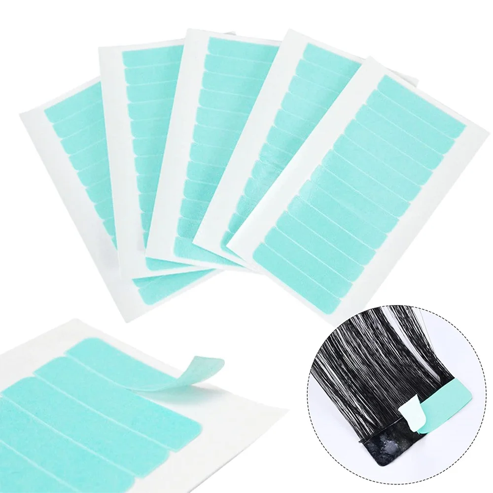 

5 Sheets 60pcs Wig Adhesive Tape Waterproof Double Sided Hair Extension Tape Invisible Lace Front Wig Tape for Toupee Hairpiece