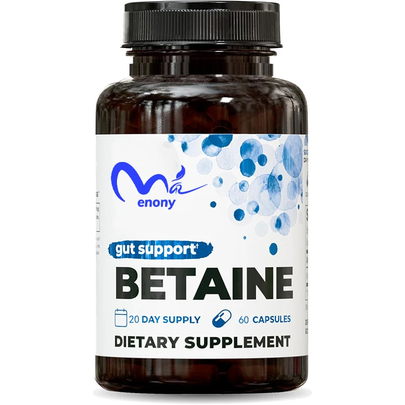 Betaine HCl-Ergänzung | Verdauungsunterstützung, magischer Komfort, nährstoffabsorption und Herz-Kreislauf-Unterstützung (60 Kapseln)