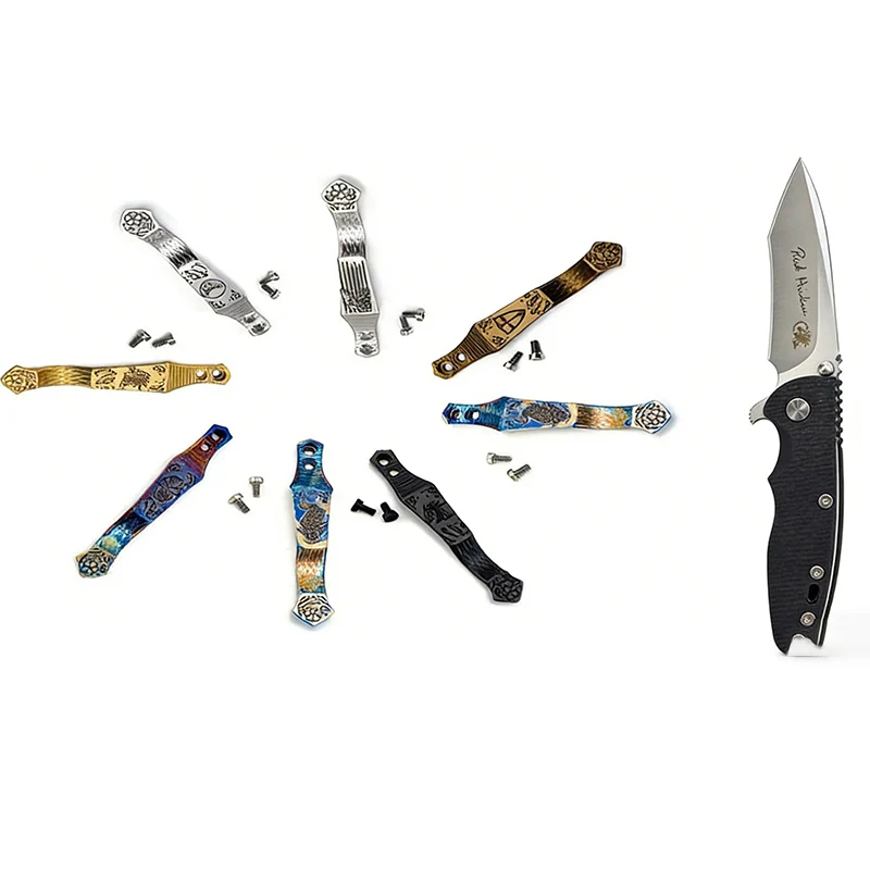 8 Types Knife Titanium Alloy Pocket Clip With Screws for Rick Hinderer XM18 XM24 Knives XM-18 XM-24 Replace Accessories Parts