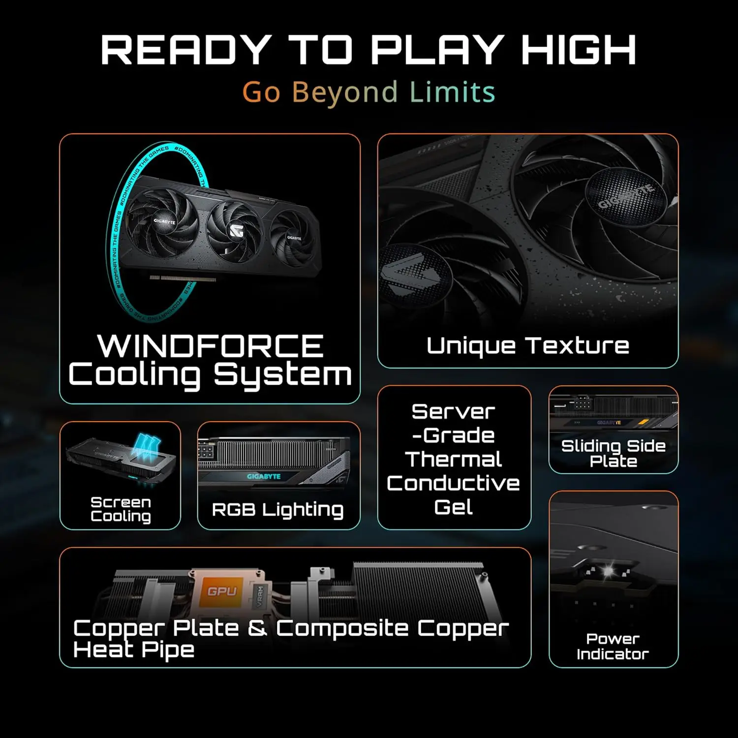 بطاقة رسومات RX 9060 XT Gaming OC 16G، PCIe 5.0، 16GB GDDR6، GV-R9060XTGAMING OC-16GD؛ مبيعات المصنع مباشرة