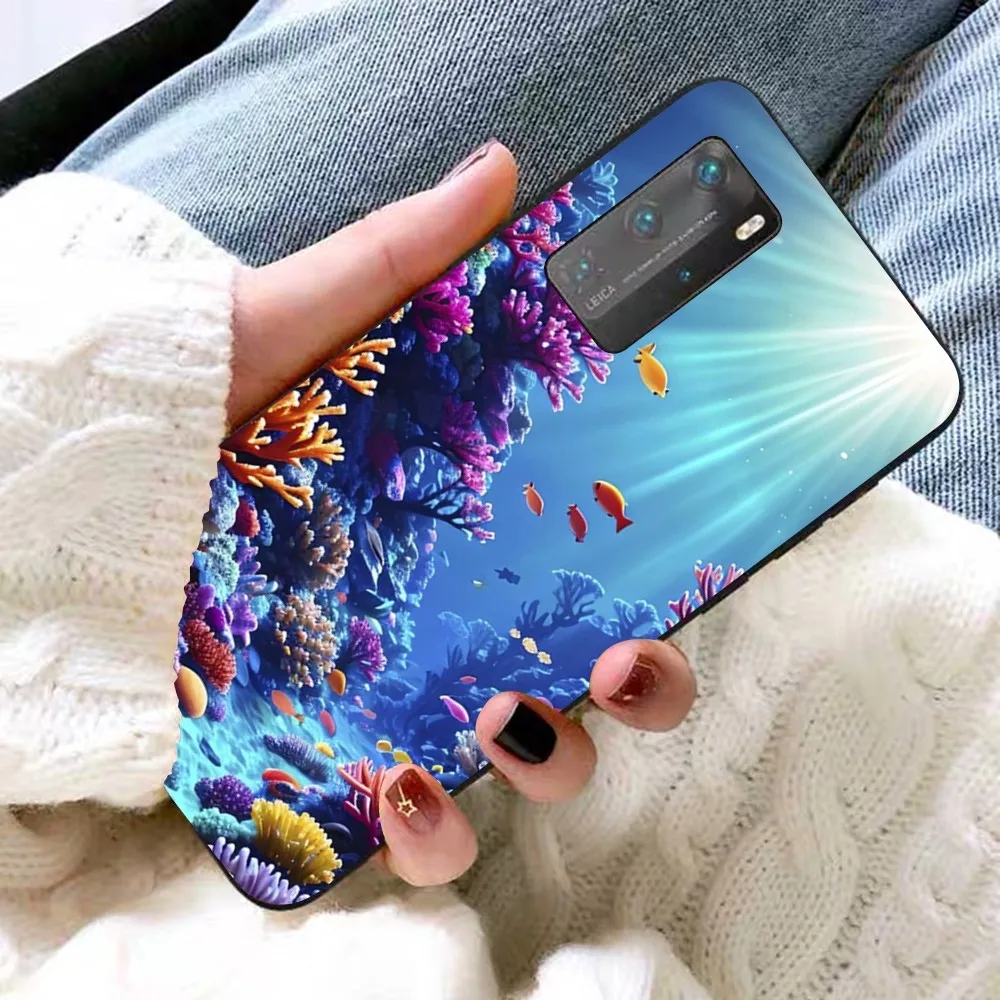 Ocean Sea coral Phone Case For Redmi 8 9 10 pocoX3 pro for Samsung Note 10 20 for Huawei Mate 20 30 40 50 lite