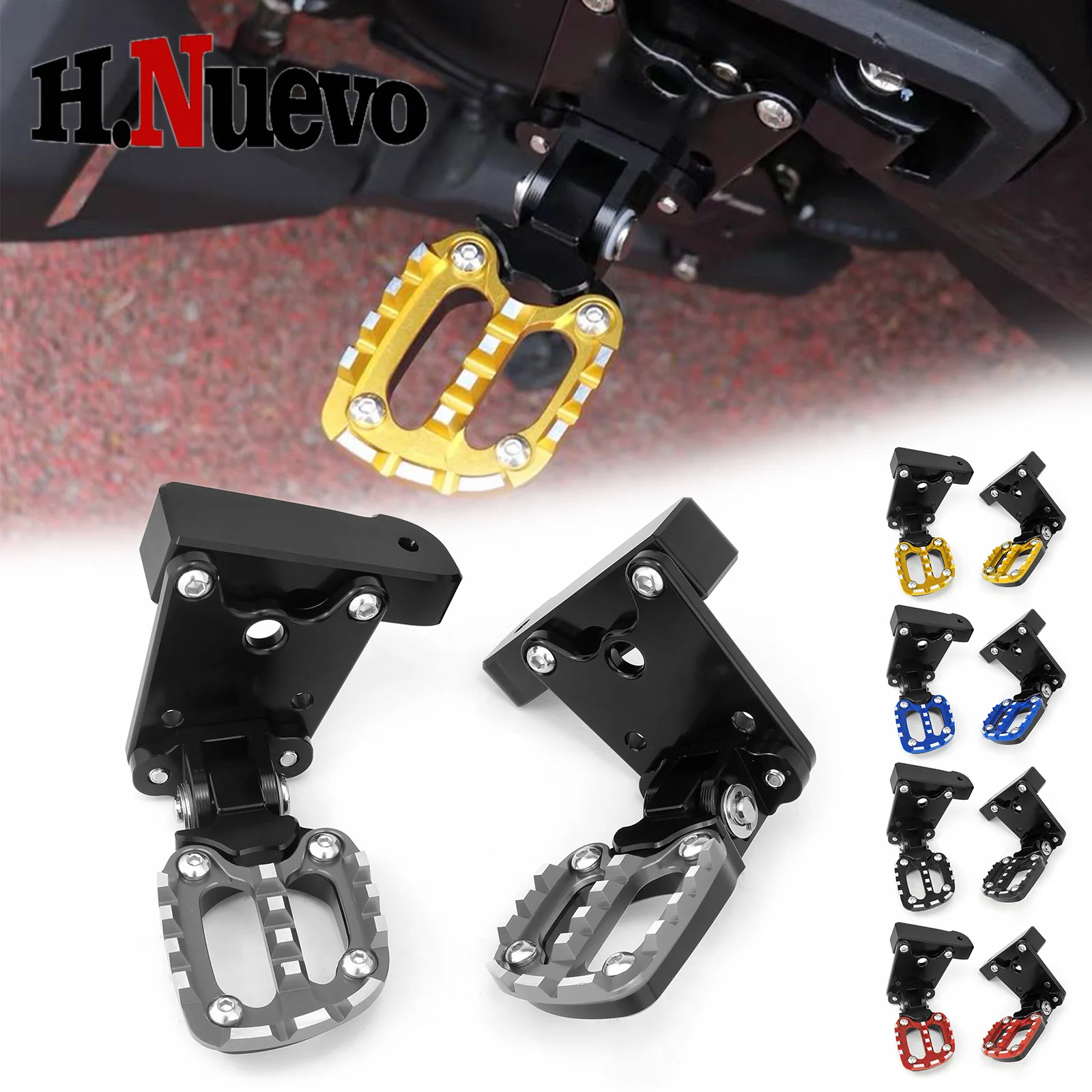 

Motorcycle Accessories Foldable Footrest CNC Foot Pegs Rear Pedal Compaitible With Honda ADV350 2021-2025 2026