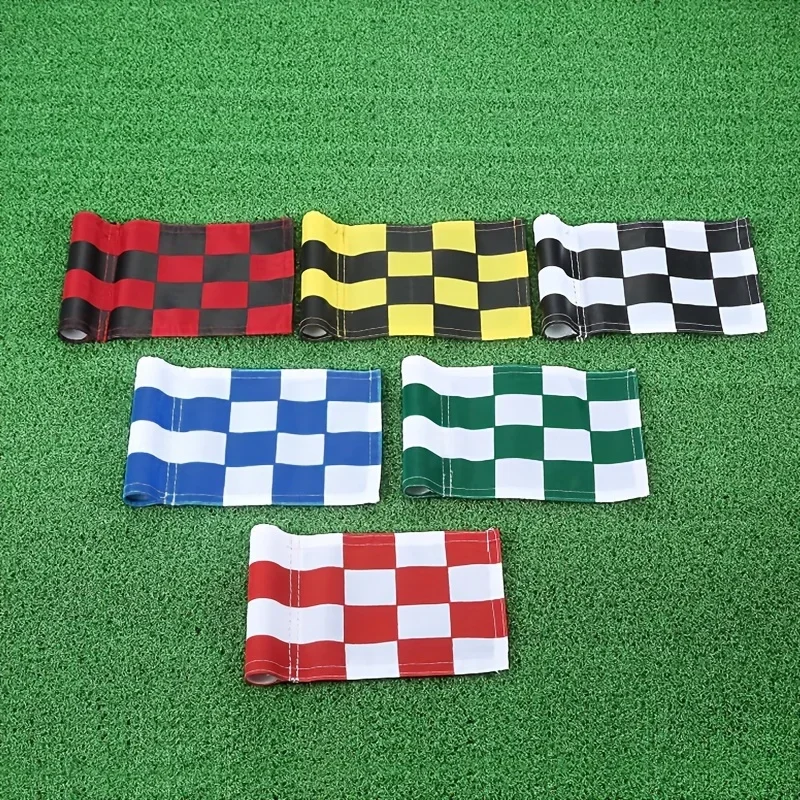 18 x 12cm Golf Backyard Training Aids Hole Pole Cup Flags Putting Green Marker for Outdoor Indoor Backyard Golf Courses Practice