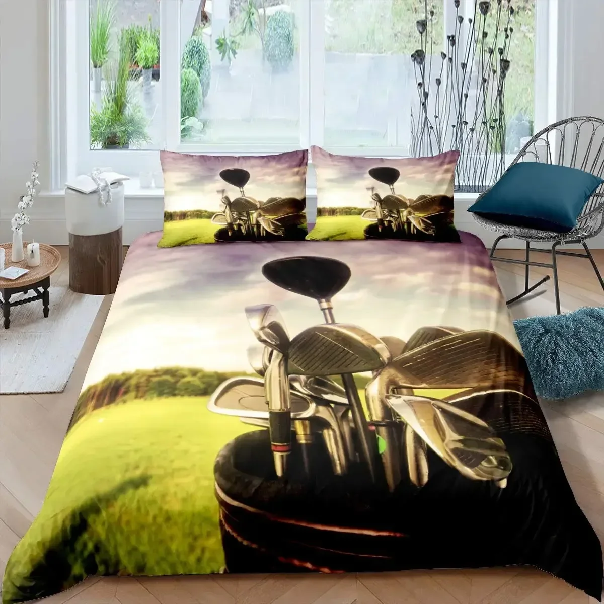 

Black Camo Camouflage Golf Balls Gaming Comfortable Duvet Cover Pillowcase Bedding Set Children Bedroom Decoration Home Textile