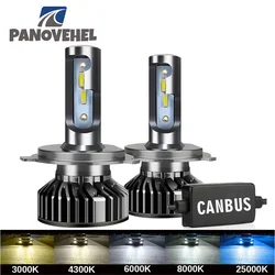 PANOVEHEL LED H7 220000LM 130W Canbus 4300K 6000K 8000K HB3 HB4 9005 9006 H1 H4 H8 H11 H9 H13 CHIP Turbo Led Car Headlight Bulb