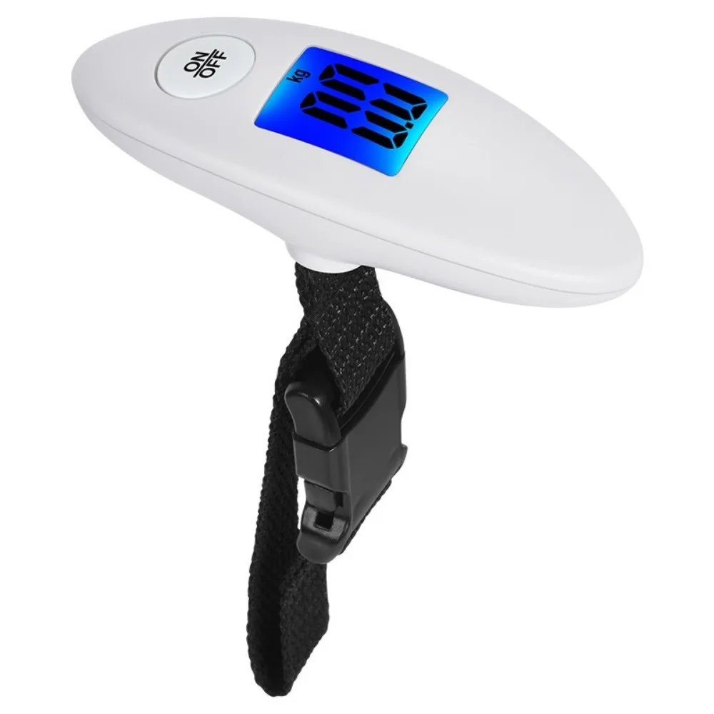 

Spindle Shape Electronic Luggage Scale kg/Ib LCD Display Mini Suitcase Scale Durable Portable Travel Weighing Scale