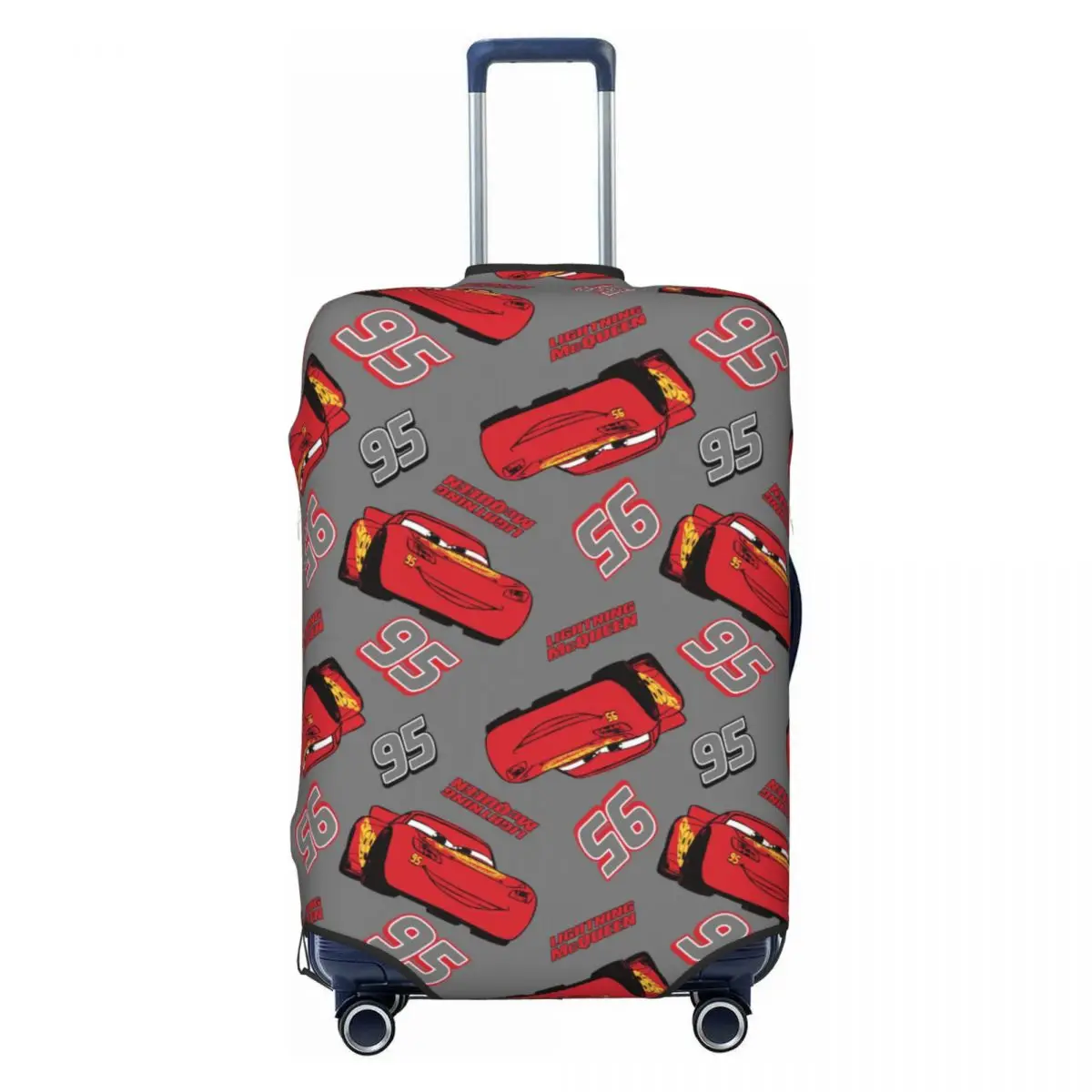 

Custom Lightning Car M-McQueen Luggage Cover Protector Funny Cartoon Travel Suitcase Covers for 18-32 Inch