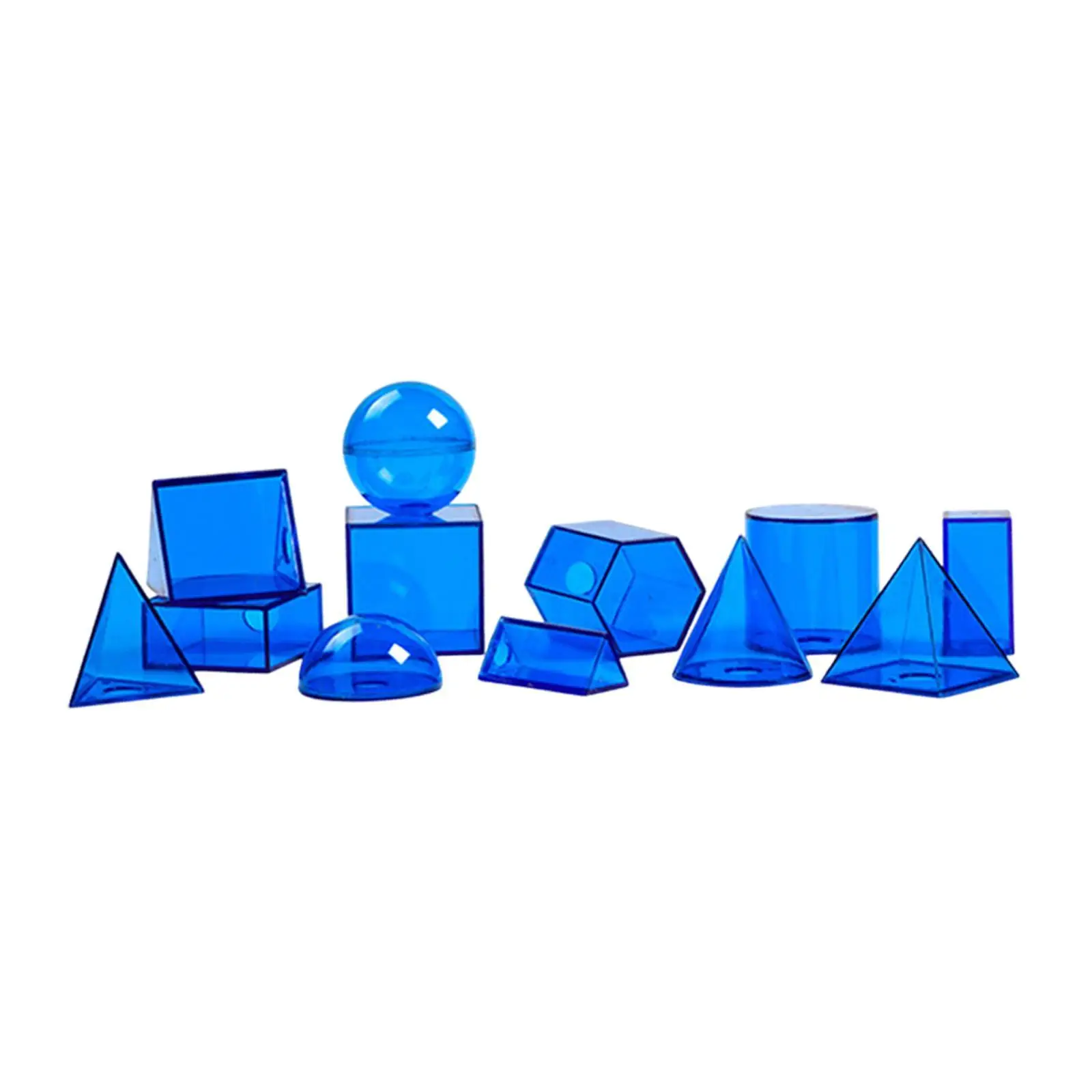 12x 3D-Formen, durchscheinendes Mathe-Spielzeug, Geometrie, geometrische Feststoffe, Manipulationen für Jungen, Mädchen, Kinder, Schulbedarf, Grundschule