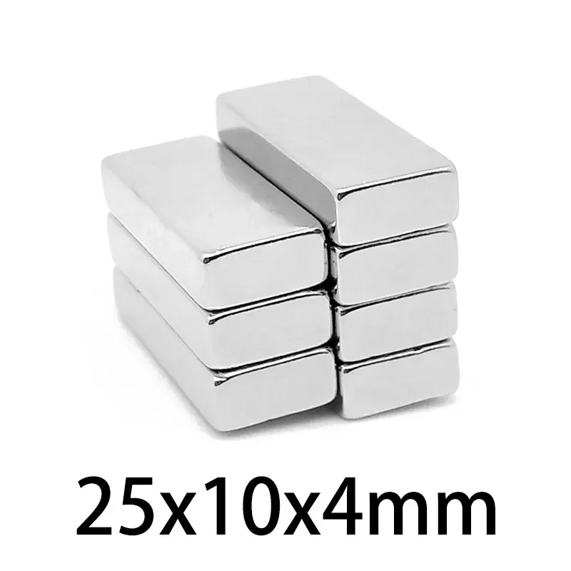 5/10/15/20/30/50PCS 25x10x4mm Strong Neodymium Block Magnets 25mmx10mmx4mm N35 Grade Powerful Magnet Permanent Magnet 25*10*4mm