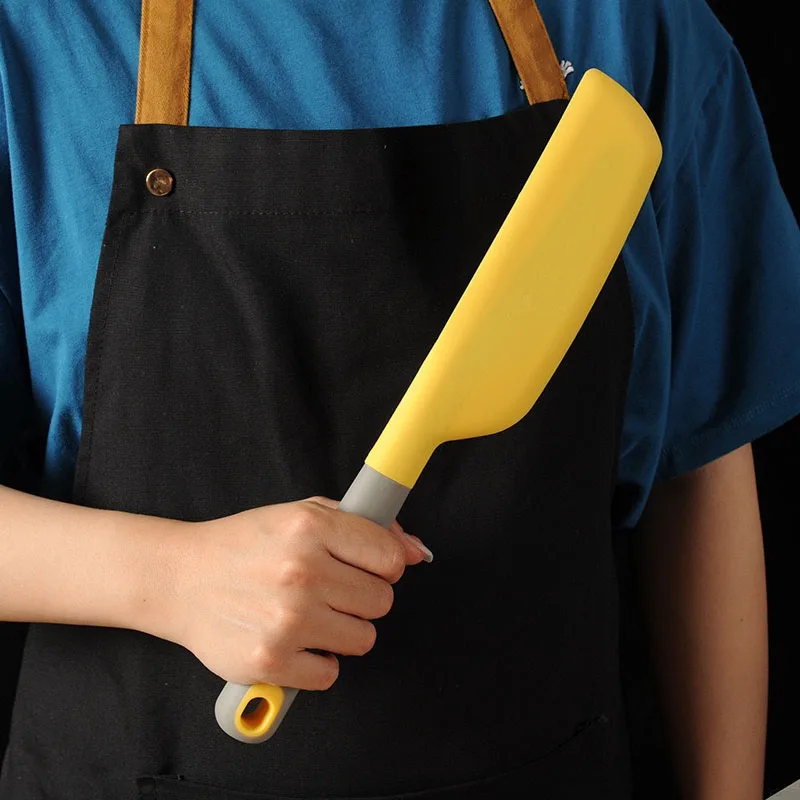 Silicone Spatula Long Handle Heat Resistant Thickened Soft Scraper Cake Cream Spatula Mixing Scraper Baking Tool
