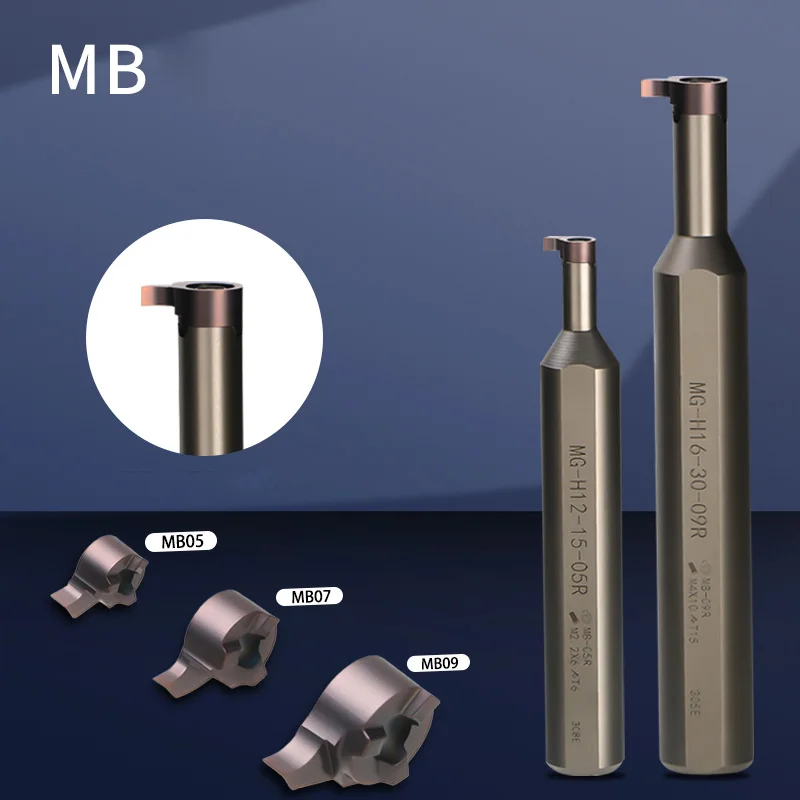 MG-H12-16-05R MG-H16-30-09 Small Inner Hole Grooving Turning Tool Holder CNC Lathe Deep Slotting Lathe Tools MB09GR/07GR/05GR