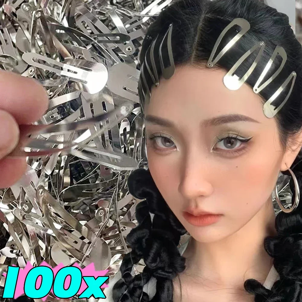 Y2K Silber Metall Haarspangen Wassertropfen Haarnadeln Stilvolle Haarspangen für Frauen Mädchen Retro INS Koreanische Haarspange Kopfbedeckung