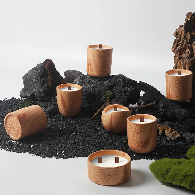 Ceramic Cylinder Candle Jar Aromatherapy Candle Cup Empty Candle Holder Decoration Soybean Wax Container Home Decor Accessory