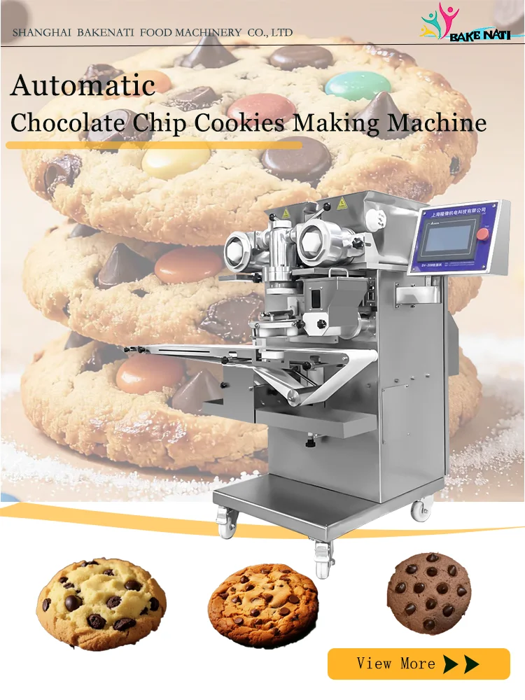 Shanghai BNT-208 High Output Automatic Chocolate Chip Soft Cookie Making Machine Biscuit Forming Bakery Equipment For Factory