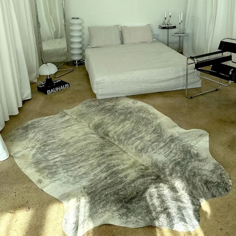 

Home.Rug - Natural Leather Hide Rugs for Living Room & Area Rug for Bedroom ight Brindle Cowhide Rug Collection