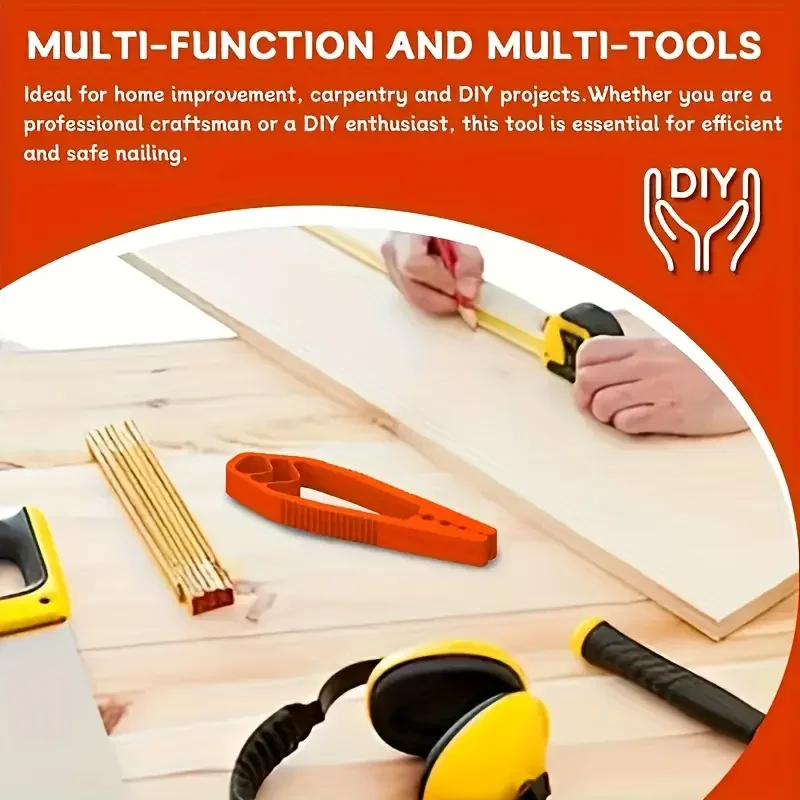 Ferramenta portátil de fixação de unhas de 3 cores-braçadeira para carpintaria para unhas/ornamentos, proteção das mãos e ferramenta pequena de reparo de móveis