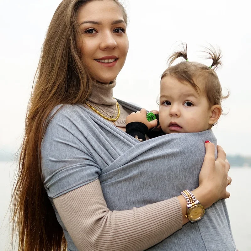 Novo bebê recém-nascido fácil de usar ajustável titular do bebê portador estilingue envoltório com bolso