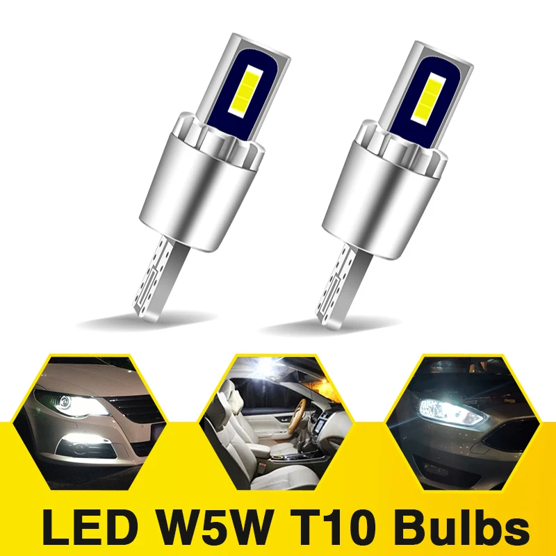 

2PCS LED Clearance Lamps Parking Lights T10 Car Bulbs W5W White/ICE Blue/Yellow/Green/Orange Lamps 194 2582 12V Car Accessoeies