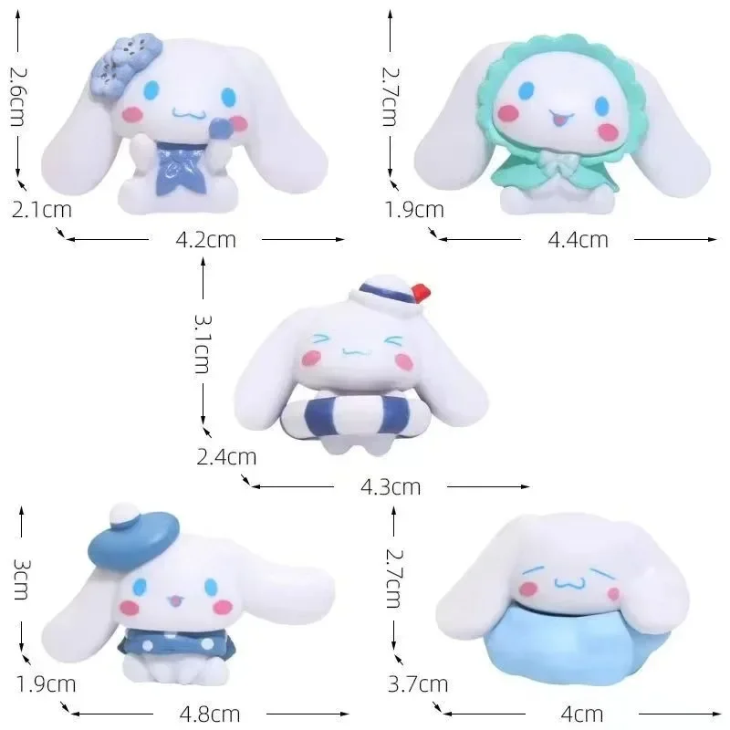 Sanrio figuras de ação hellokitty kuromi adorável pvc/plástico modelo de exibição presente de aniversário ou decoração de bolo diy decoração de bolo