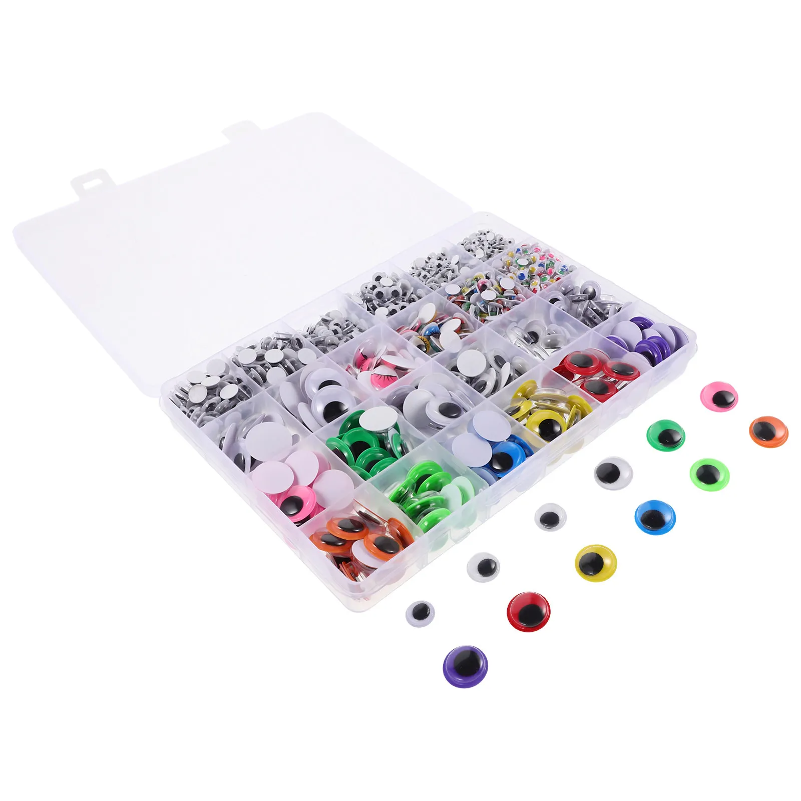 

1680Pcs Playful Googly Eyes Self Adhesive Multi Colored Sizes Unique Moveable Eye Balls for Crafts School Art Projects Stick on