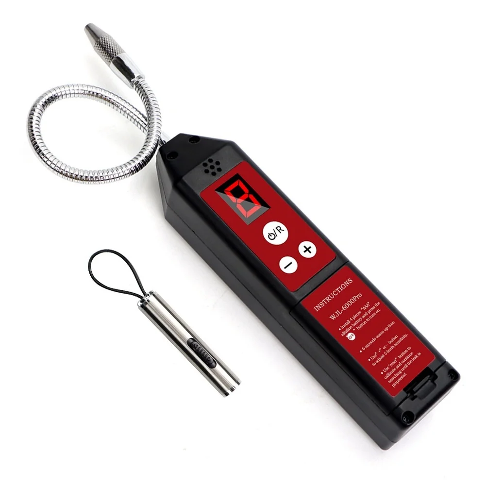 WJL-6000pro Halogen Leak Detector Electronic Gas Tester With 5 Sensitivity Settings Visual Audible Alarm For Automotive HVAC Rep
