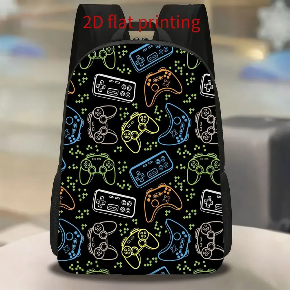 

A game-themed backpack with a gamepad pattern - a lightweight and high-capacity backpack, a travel backpack with adjustable