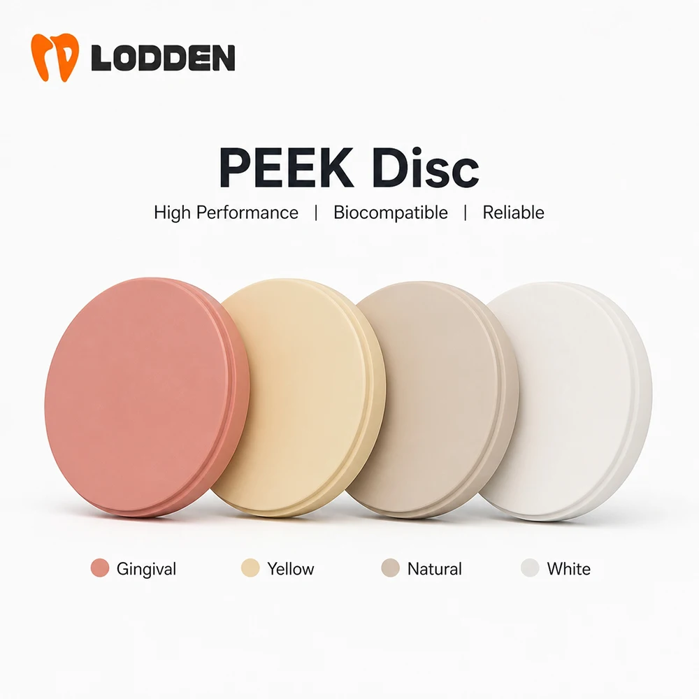 Dental PEEK Disc CAD CAM Milling Blank for Dental Lab Implant Denture Crown Bridge High Strength Biocompatible PEEK Block