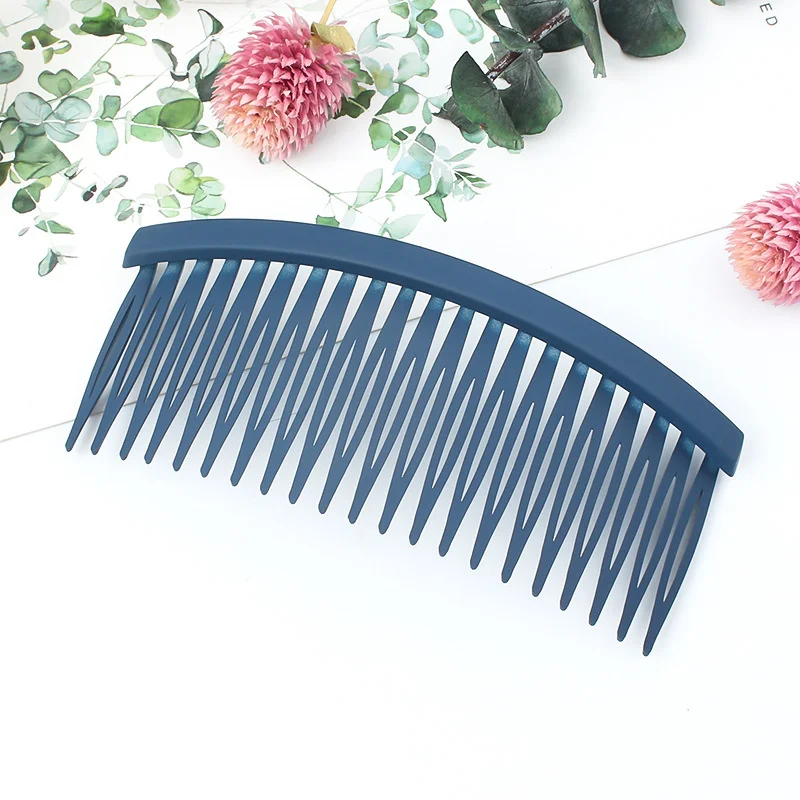 Korean Traceless Anti Slip Hair Comb Simple Square 21 Teeth Broken Hair Clip Student Bang Fixed Insert Comb Headwear Accessories