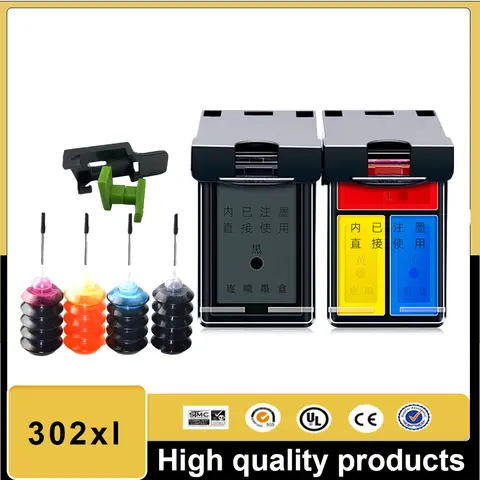 302 Ink Cartridge Replacement For HP 302 302XL DeskJet 1110 2130 for HP302 Envy 4520 NS45 Officejet 3630 3639 5200