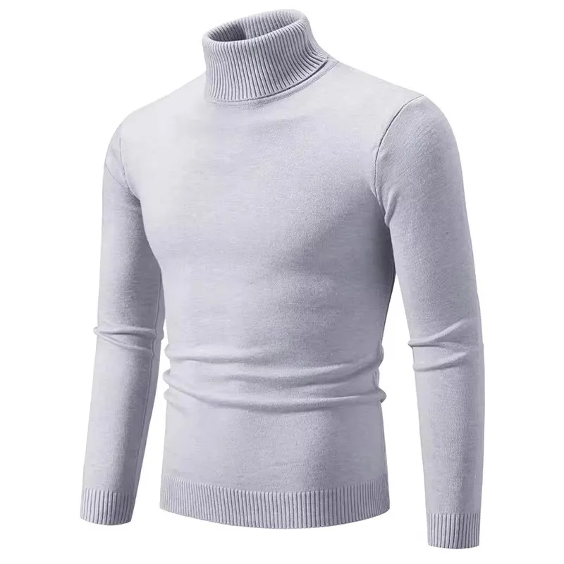 Cool New Trend Men\'s High Neck Sweater  Pullover Knitted Warm Casual Men Clothing  Knitted Sweater Men