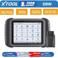 XTOOL D8W Wireless All System Car Diagnostic Tool Bidirectional OBD2 Scanner Online ECU Coding Active Test 3-Year Update