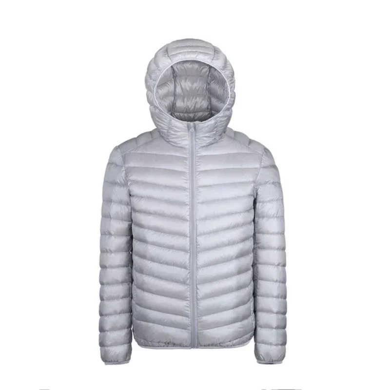 Piumino da uomo 2023 nuovo 90% piumino d'anatra bianco piumino Super leggero cappotto termico leggero da uomo cappotto di piume con cappuccio FR-986