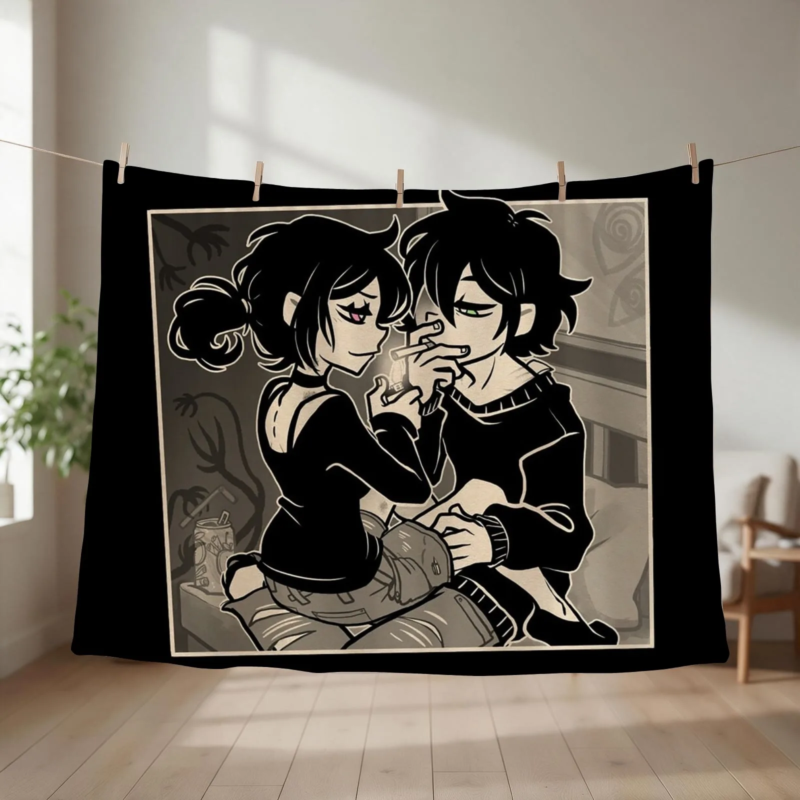 The Coffin of Andy and Leyley Throw Blanket couch cozy soft plush fuzzy picnic outdoor blanket